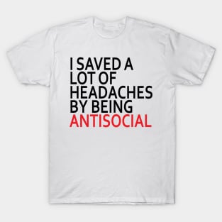 Antisocial - Black Text T-Shirt